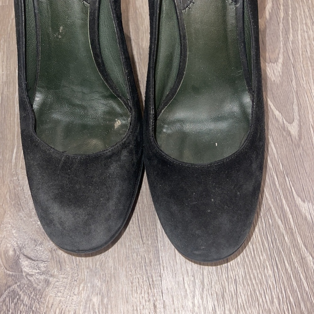 Donna Karan Collection Black Suede Platforms - Picture 7 of 8